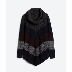FORTUNE + IVY Katalin Chevron Colorblock Cowl Neck Pullover